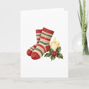 Wool Socks and Candle Card