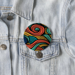 Wool Topped paisley 7.5 Cm Round Badge