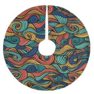 Wool Topped paisley      Brushed Polyester Tree Skirt