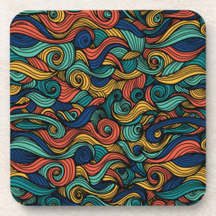 Wool Topped paisley      Coaster