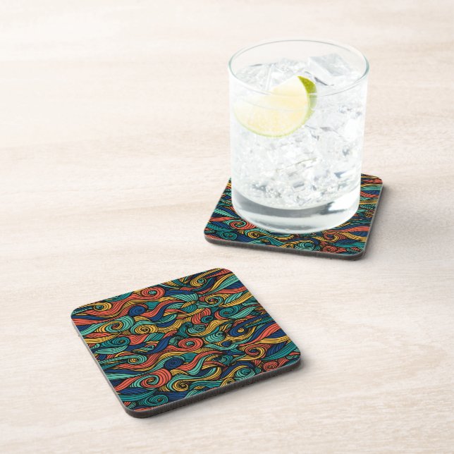 Wool Topped paisley      Coaster (Right Side)