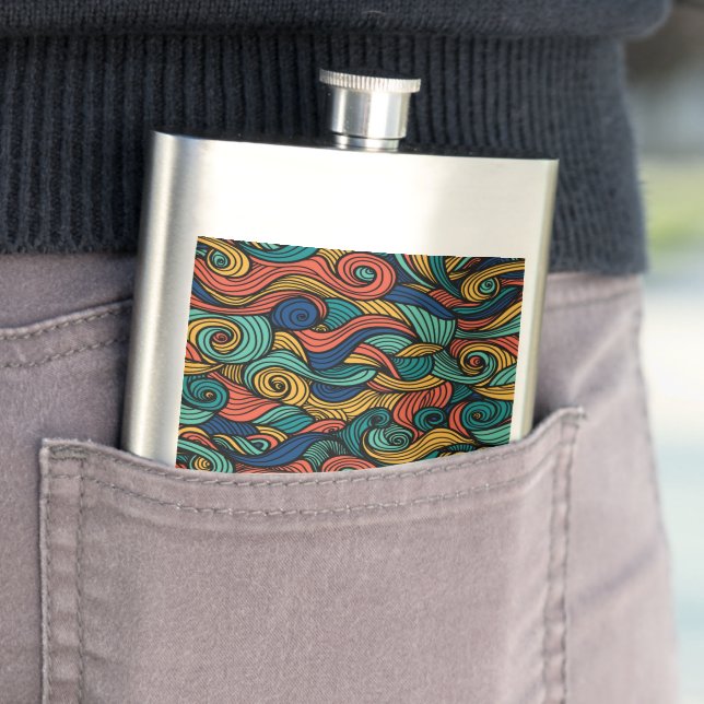 Wool Topped paisley      Hip Flask (In Situ)