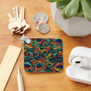 Wool Topped paisley      Key Ring
