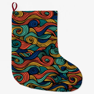 Wool Topped paisley      Large Christmas Stocking