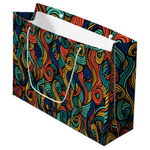 Wool Topped paisley Large Gift Bag