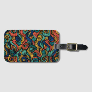 Wool Topped paisley Luggage Tag