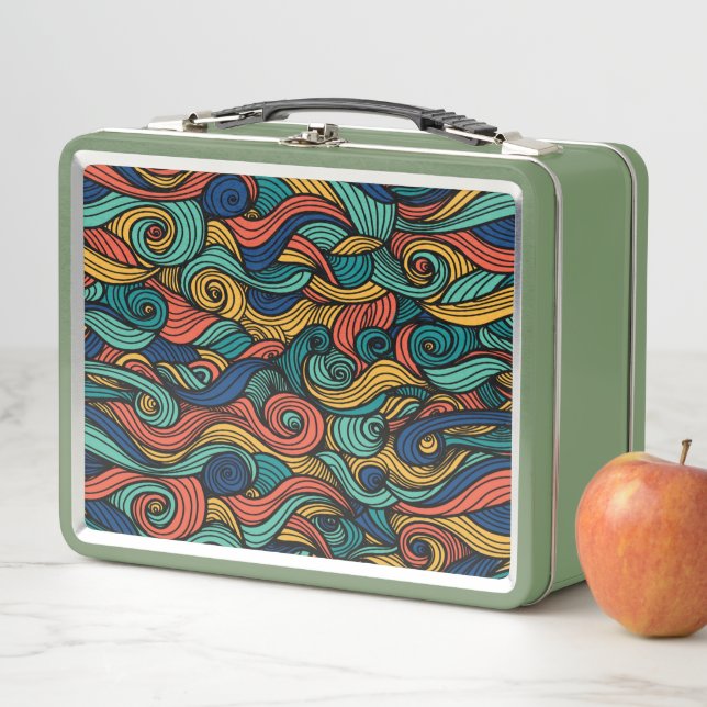 Wool Topped paisley      Metal Lunch Box (In Situ)