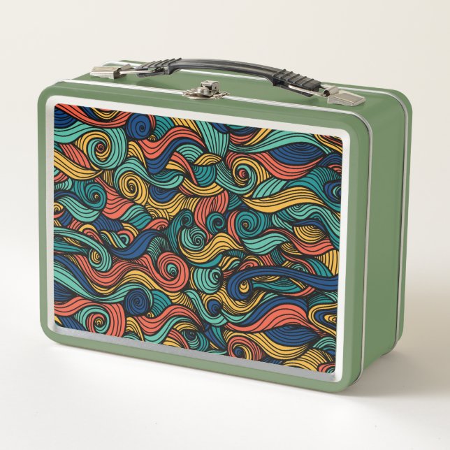 Wool Topped paisley      Metal Lunch Box (Front)
