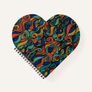 Wool Topped paisley Notebook