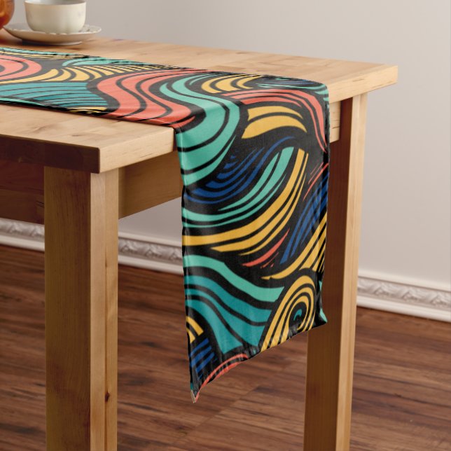 Wool Topped paisley      Short Table Runner (In Situ)