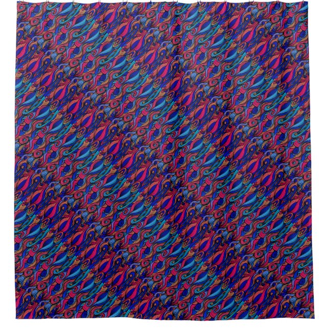 Wool Topped paisley      Shower Curtain (Front)