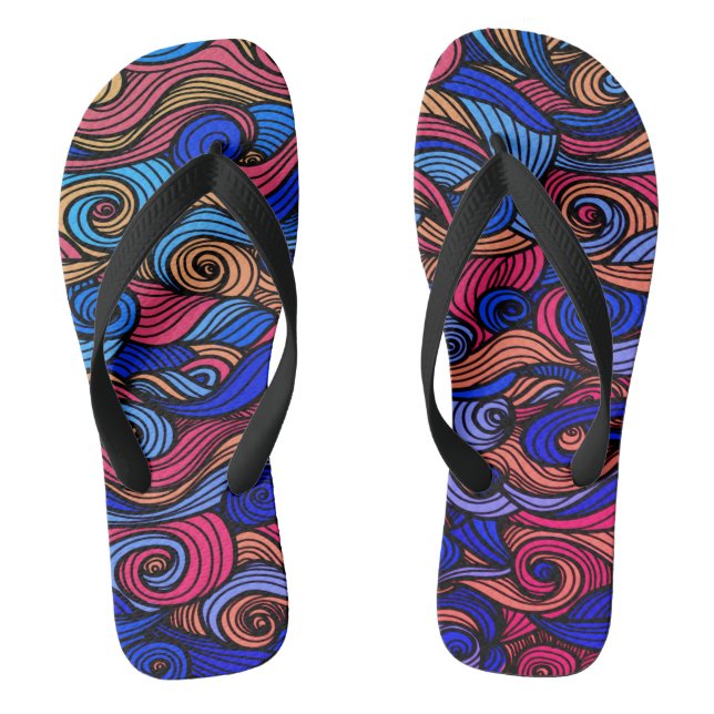 Wool Topped paisley     Thongs (Footbed)