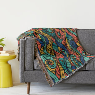 Wool Topped paisley      Throw Blanket