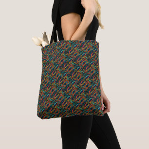 Wool Topped paisley Tote Bag
