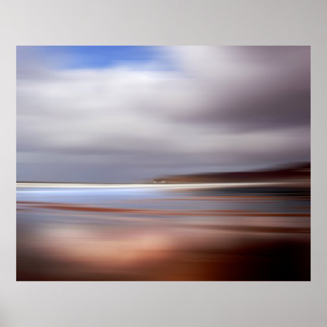 Woolacombe Devon, Sunset Ocean Beachscape England. Poster (Front)