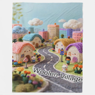 Woolen Village Fleece Blanket