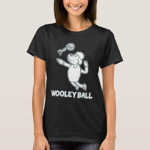 Wooley Ball Sheep Playing Volleyball Wool Lamb Far T-Shirt