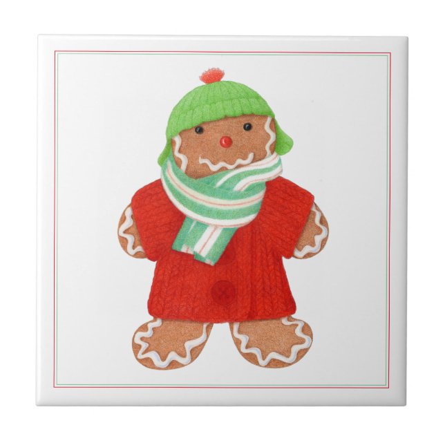 WOOLIE GINGERBREAD 4.25x4.25 Ceramic Tile (Front)
