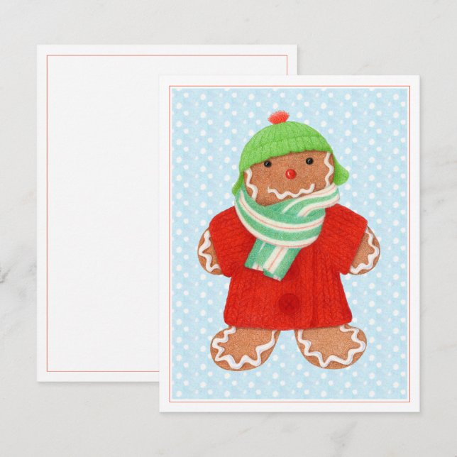 WOOLIE GINGERBREAD 4.25x5.5 Flat Card (Front/Back)