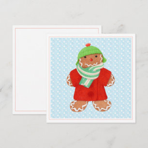 WOOLIE GINGERBREAD 5.25" Square Flat Card