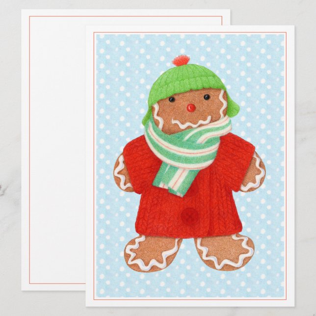 WOOLIE GINGERBREAD 6.5x8.75 Flat Card (Front/Back)