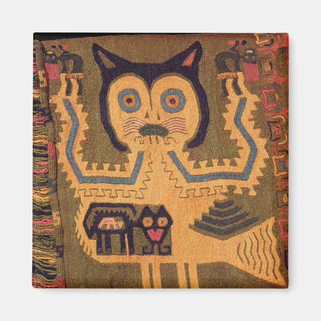 Woollen figure of a jaguar, Paracas Culture Magnet (Front)