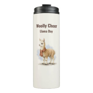Woolly Cheer National Llama Day Thermal Tumbler