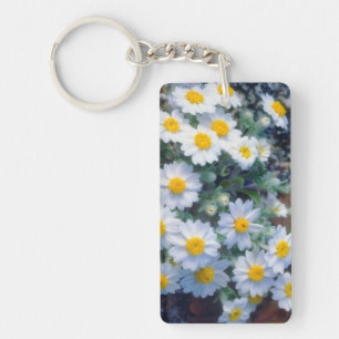 Woolly Daisy Wildflowers Key Ring