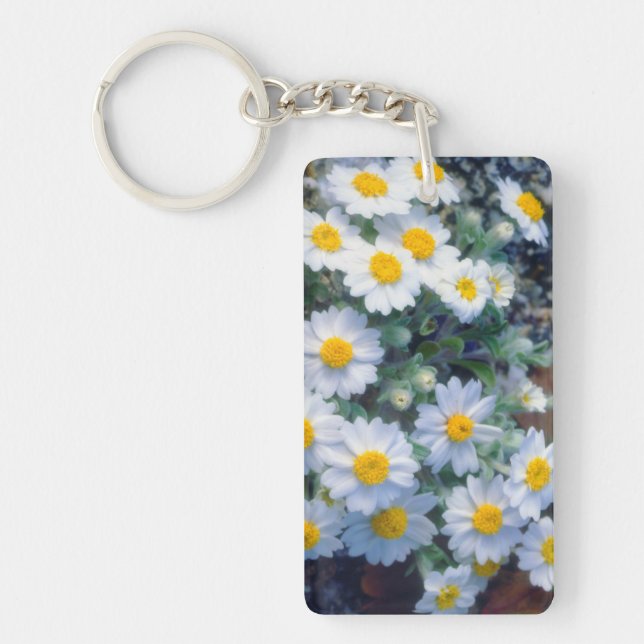 Woolly Daisy Wildflowers Key Ring (Front)