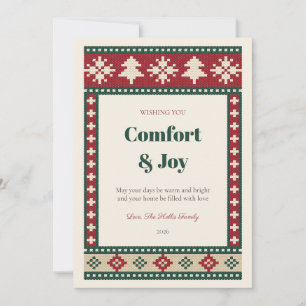 Woolly Fireside Family Christmas Card