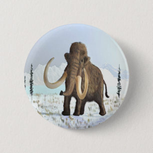 Woolly Mammoth 6 Cm Round Badge