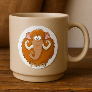 Woolly Mammoth Cute Prehistoric Animal Classic Round Sticker