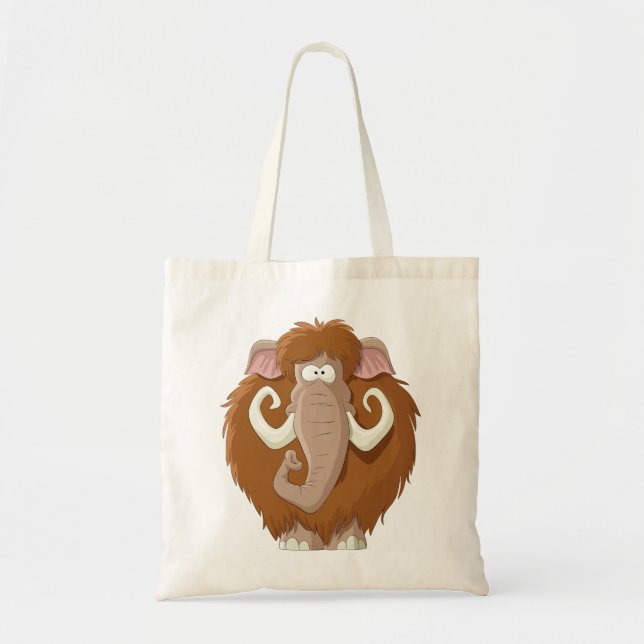 Woolly Mammoth Cute Prehistoric Animal Tote Bag (Front)