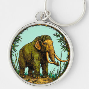 Woolly mammoth key ring