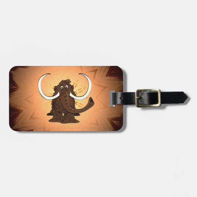 Woolly Mammoth Luggage Tag (Front Horizontal)