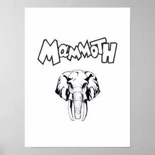 Woolly Mammoth Prehistoric Animal ice age  Poster