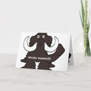 Woolly Mammoth Prehistoric Birthday Card