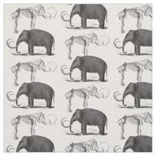 Woolly Mammoth Prehistoric Elephant Fabric