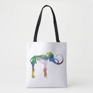 Woolly Mammoth Skeleton Art Tote Bag