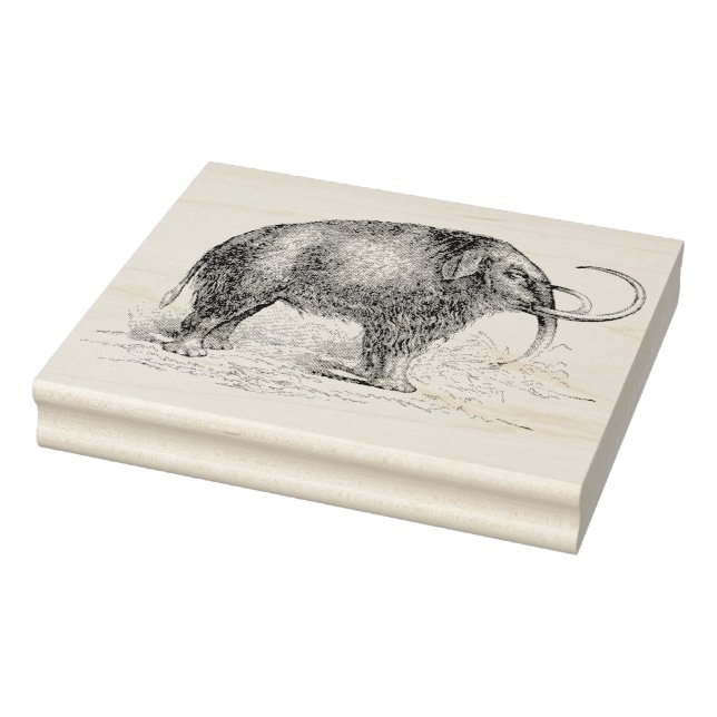 Woolly Mammoth Vintage Rubber Art Stamp (Stamp)