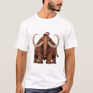 Woolly Mammoth Wrapped in Christmas Lights T-Shirt