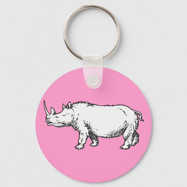 Woolly Rhino Key Ring (Front)