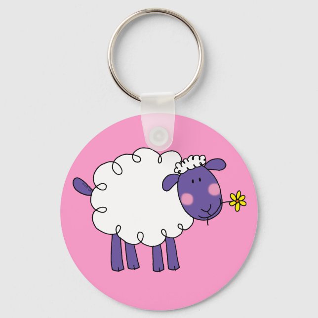 Woolly sheep key ring (Front)