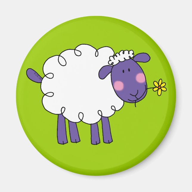 Woolly sheep magnet (Front)