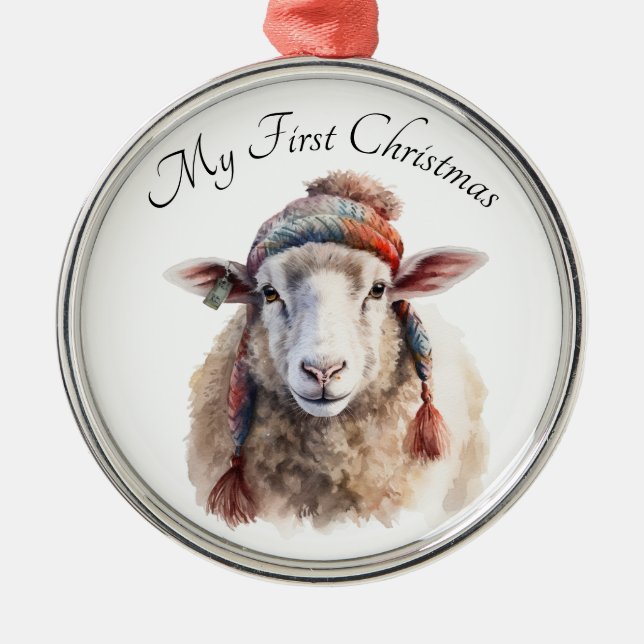 Woolly Wonderland, custom Metal Ornament (Front)