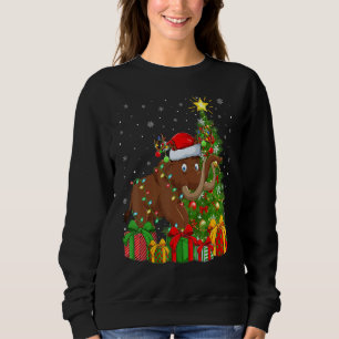 Woolly   Xmas Holiday Santa Woolly Christmas Tree Sweatshirt
