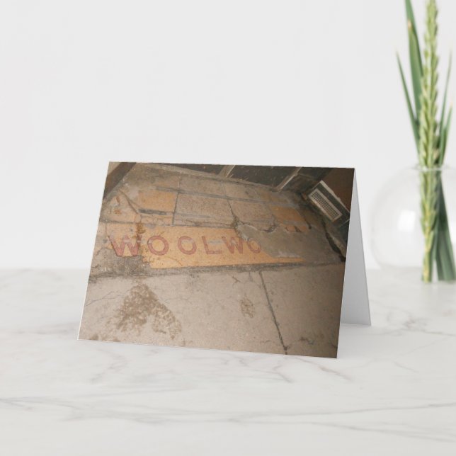 “WOOLWORTH Sidewalk” Birthday Card (Front)
