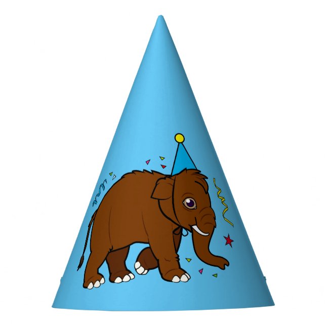Wooly Mammoth in a Party Hat (Front)