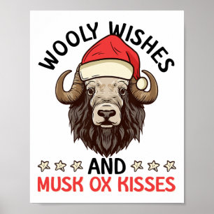 Wooly Wishes And Musk Ox Kisses - Musk Ox Muskox C Poster