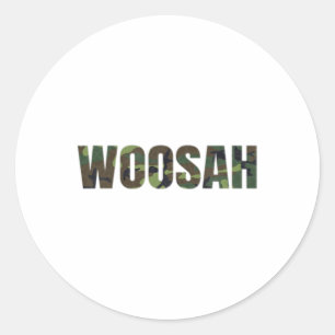 Woosah Calm Yoga Exhale Shirt  Classic Round Sticker